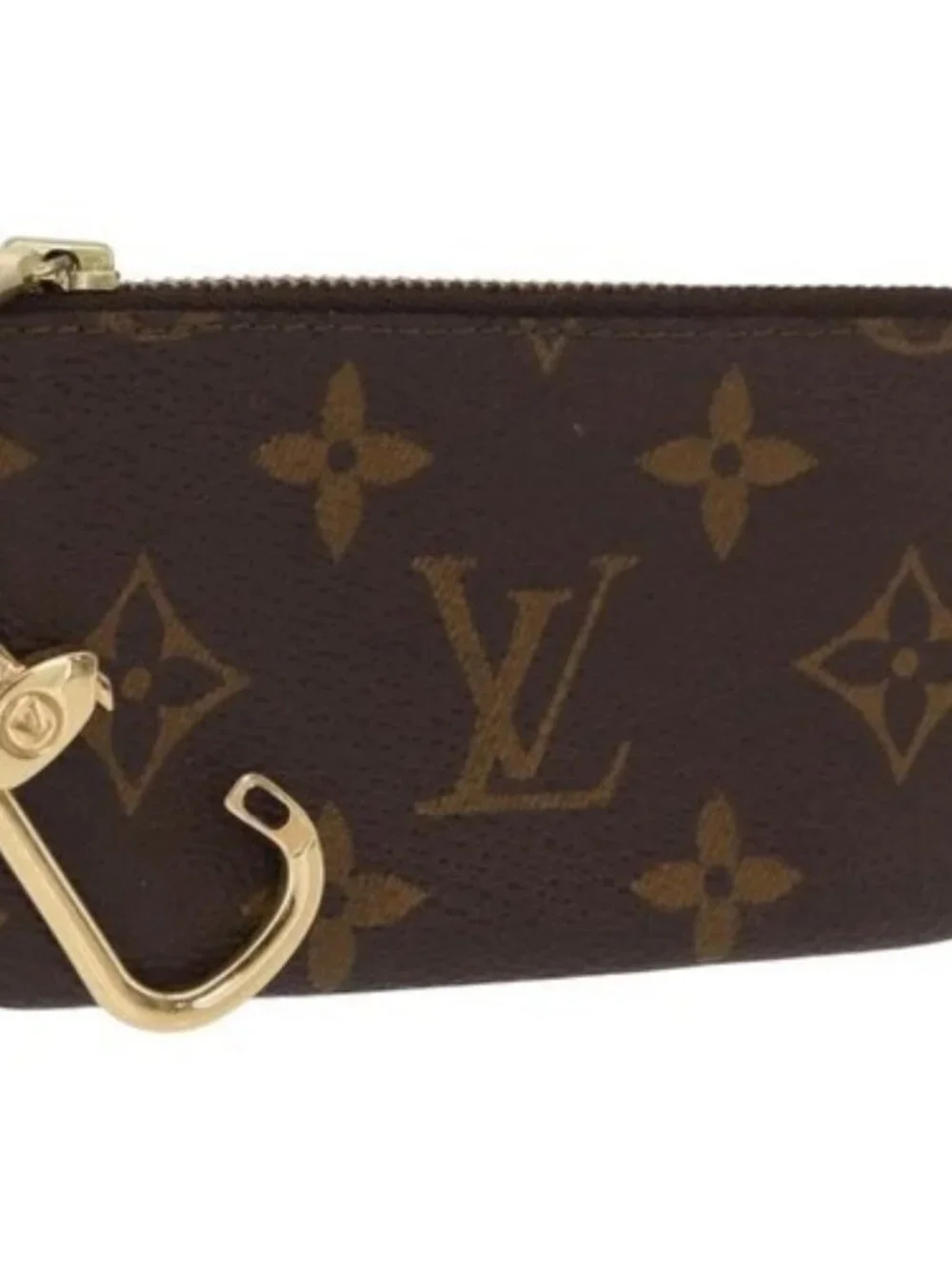LOUIS VUITTON Monogram Pochette Cles Coin Purse M60033 LV Auth 168399